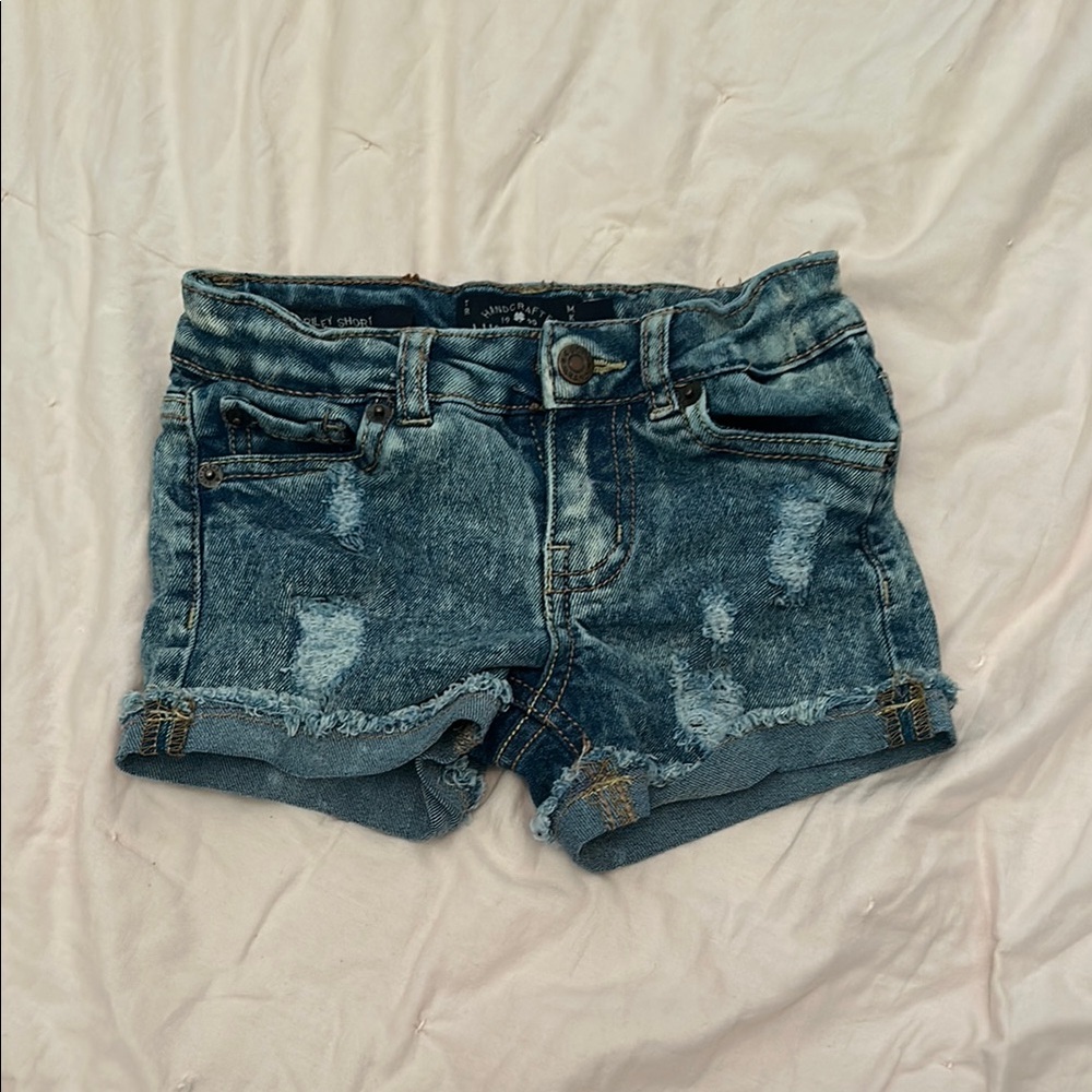Lucky Brand Blue Casual Distressed Denim Shorts